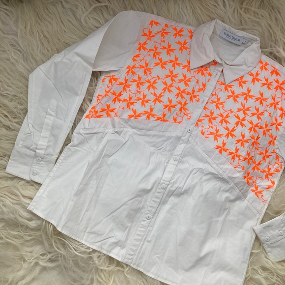TANYA TAYLOR Embroidered Button-Up Top - Picture 3 of 14
